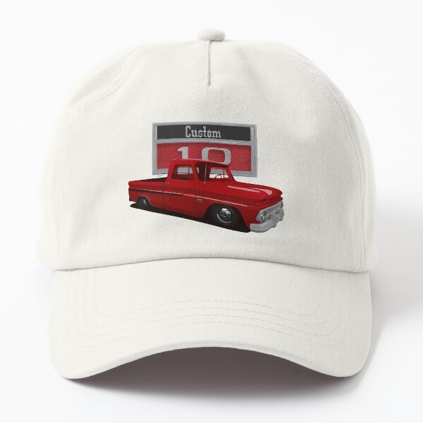 Aperçu de l'œuvre 1966 Chevy C10 rouge claquée sur mesure créée et vendue par hotroddude.
