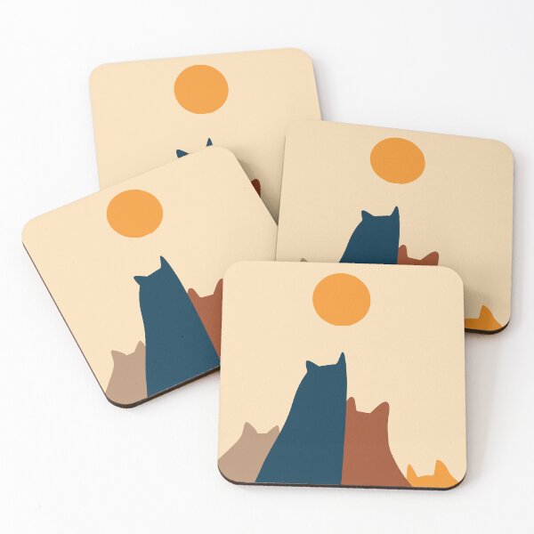 Item preview, Peaceful sunset with the cats designed and sold by HalcyonFairy.