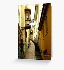 Trittligasse, in Zurich Niederdorf Greeting Card