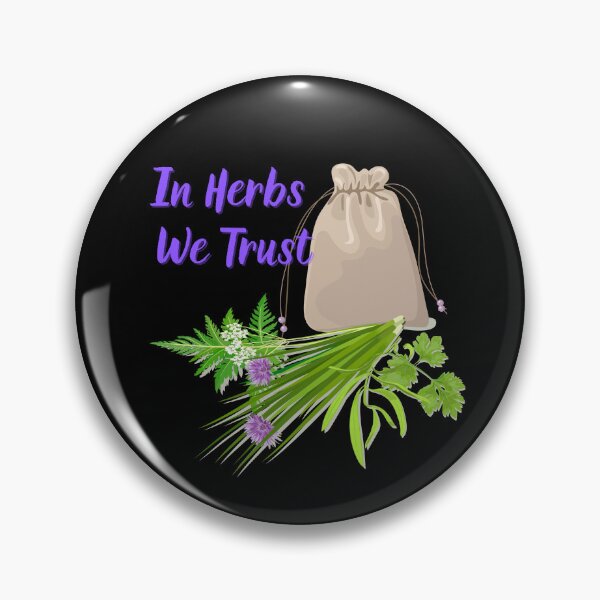 Item preview, In Herbs We Trust - diseño para herbolarios designed and sold by Mobius Spot Collective.