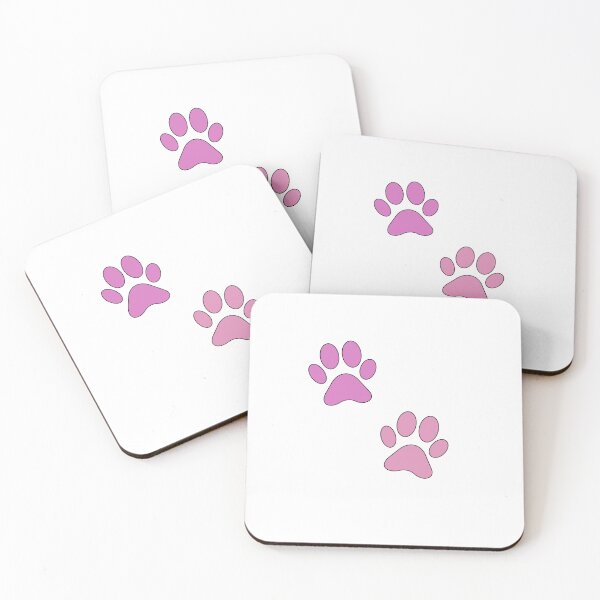 Item preview, pink dog's paws stickers designed and sold by Kiniusia.