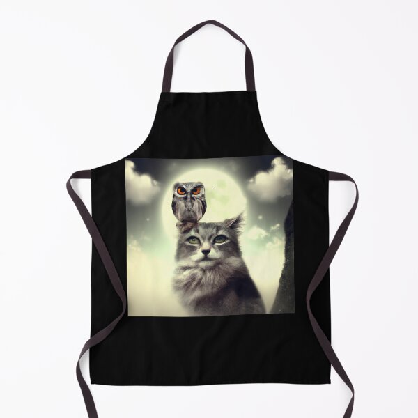 Item preview, a cat and an owl t-shirt designed and sold by shirtkosa.