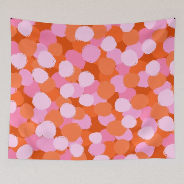 Item preview, Abstract, Pink and Orange, Paint Brush Effect Round  designed and sold by OneThreeSix.