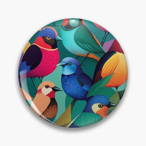 Item preview, Everybirdy colorful birds pattern designed and sold by kruuger.