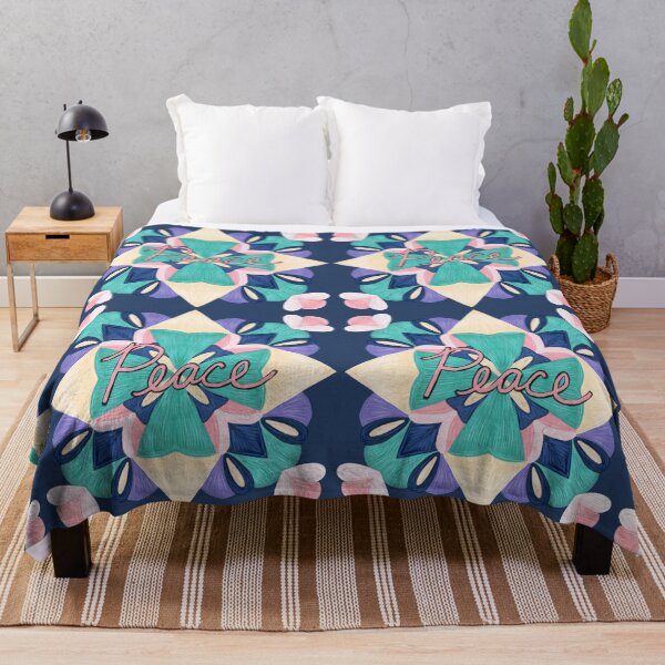 Aperçu de l'œuvre Painterly Clover Mandala Rose Paix créée et vendue par Peace502.