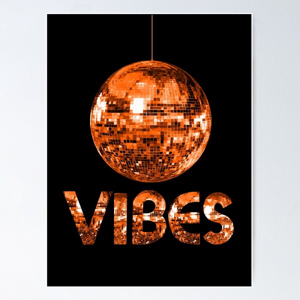 Disco Ball (orange/pink) | Poster