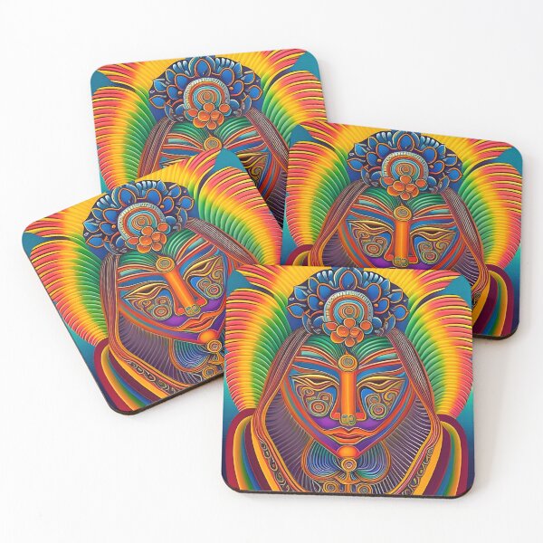 Item preview, New World Gods (9) - Mesoamerican Inspired Psychedelic Art designed and sold by TheThirdEye.