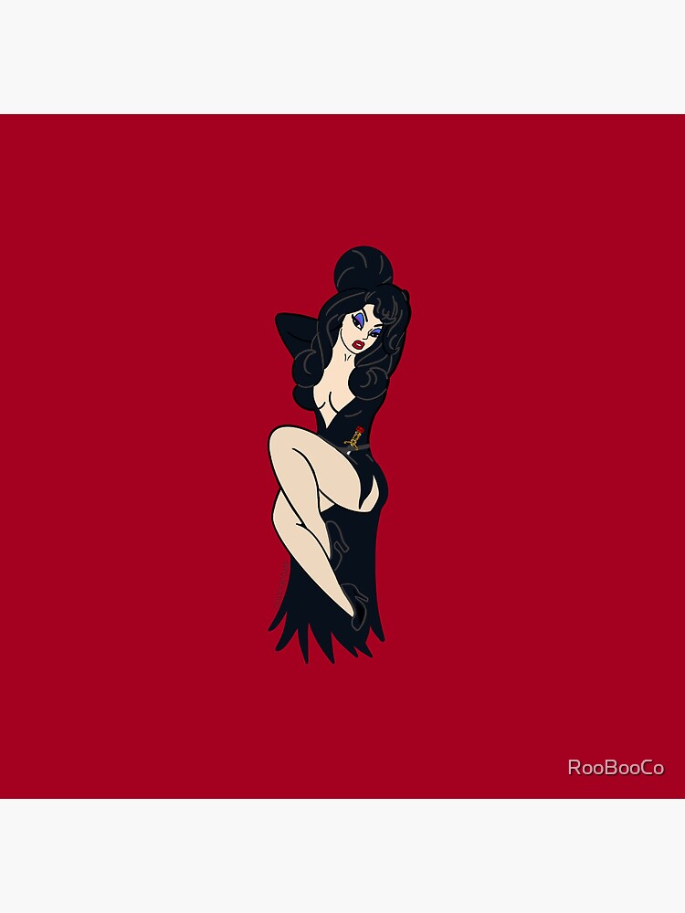 Elvira Pin Up Sticker for Sale by RooBooCo