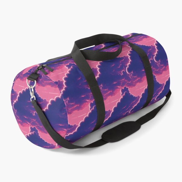 Item preview, Retrowave Cloudy Sky in Purple and Pink - Online Cyberpunk Vector Landscape designed and sold by Fine Prints.
