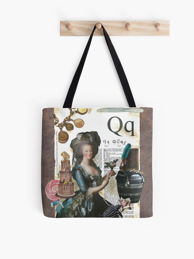 Dictionary Collage Artsy Literary Decor Q for Queen Marie Antoinette  Tote Bag for Sale by KathyGrippi