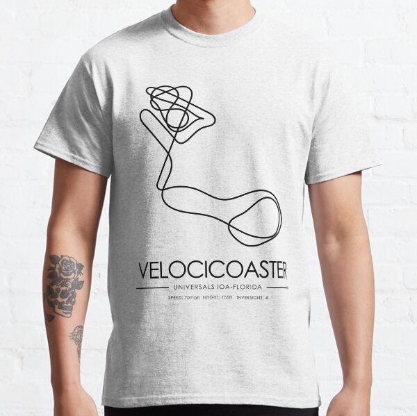 Velocicoaster Minimalistic Rollercoaster Layout Classic T-Shirt