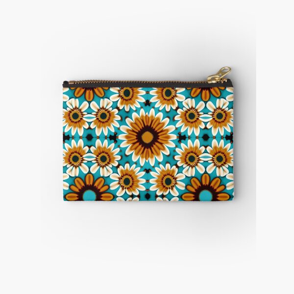 Item preview, Bohemian Daisy Chain | Aqua with Gold and Brown Daisies designed and sold by TheJadeCat.