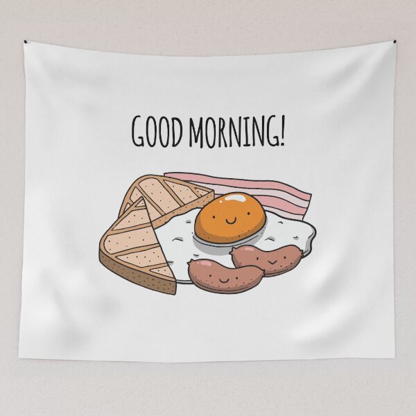 Item preview, Good Morning English Breakfast Funny Smiling Food designed and sold by TotalityDesigns.