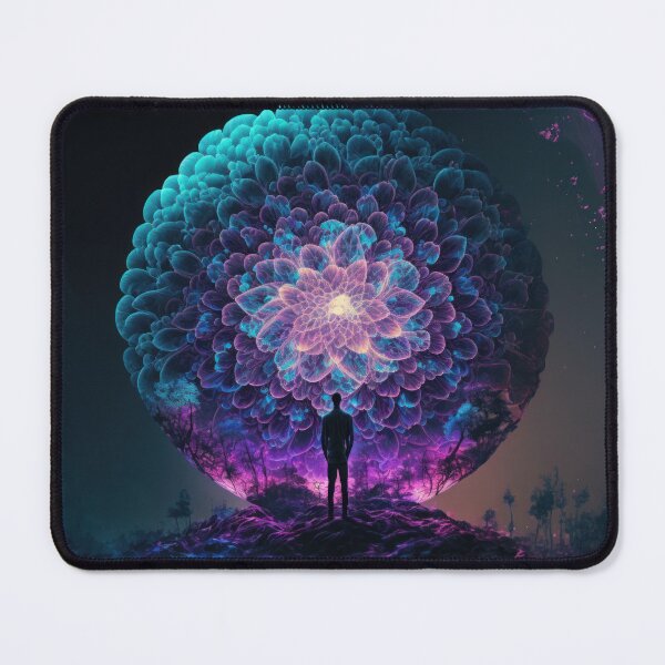 Item preview, Blue and Purple Neon Mandala Artwork designed and sold by AdamesArtStudio.