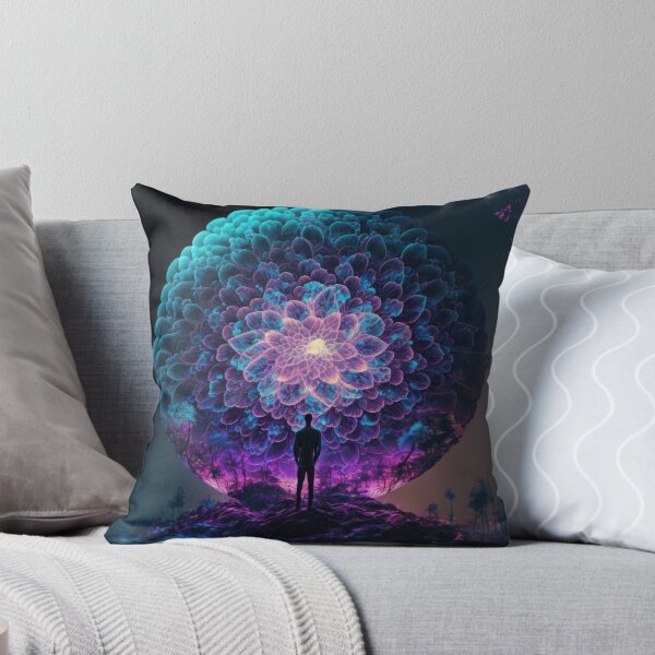 Item preview, Blue and Purple Neon Mandala Artwork designed and sold by AdamesArtStudio.