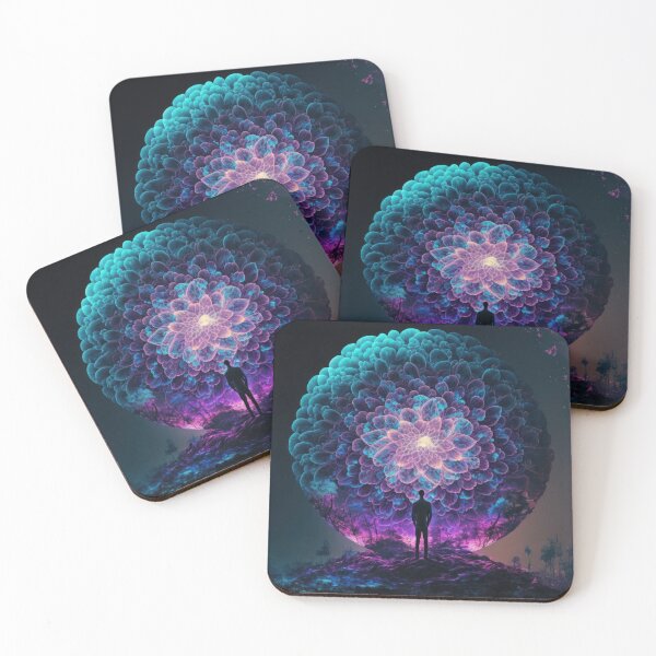 Item preview, Blue and Purple Neon Mandala Artwork designed and sold by AdamesArtStudio.