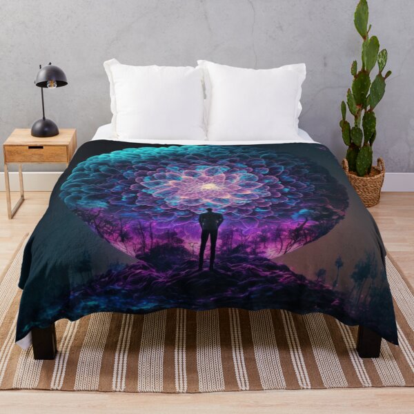 Item preview, Blue and Purple Neon Mandala Artwork designed and sold by AdamesArtStudio.