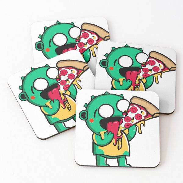 Item preview, Little Alien Eating Pizza designed and sold by BillieWonka.