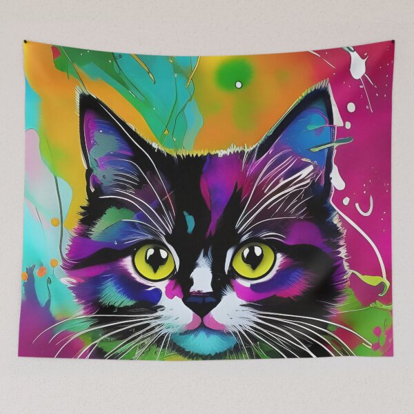 Item preview, Cute colorful cat designed and sold by REALDesign-Shop.