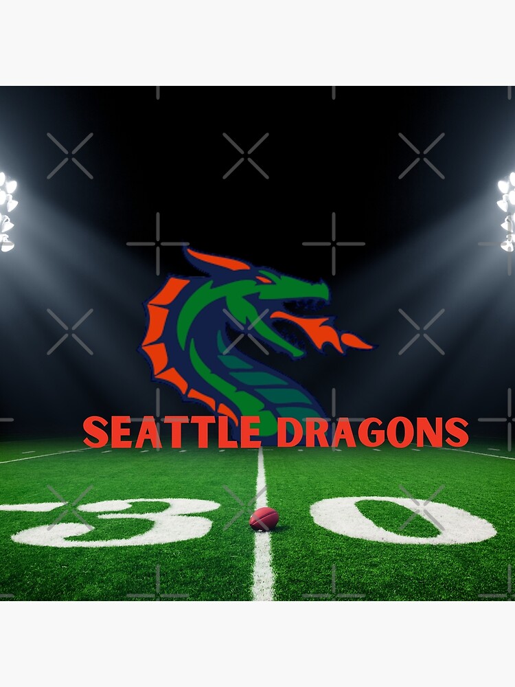 Disover Seattle Dragon, XLF, football Premium Matte Vertical Poster