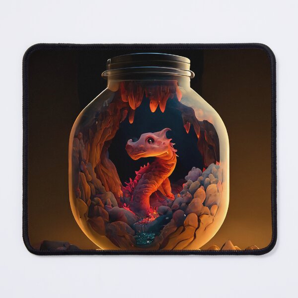 Item preview, Cute Dragon In A Jar In Low Poly designed and sold by ByDigitalDream.