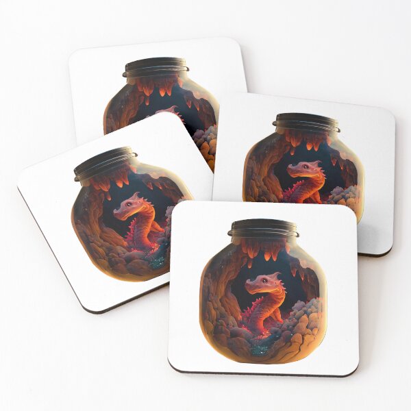 Item preview, Cute Dragon In A Jar In Low Poly designed and sold by ByDigitalDream.