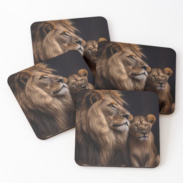 Item preview, A father's pride: A majestic lion and his cub designed and sold by AllForAllPOLAND.