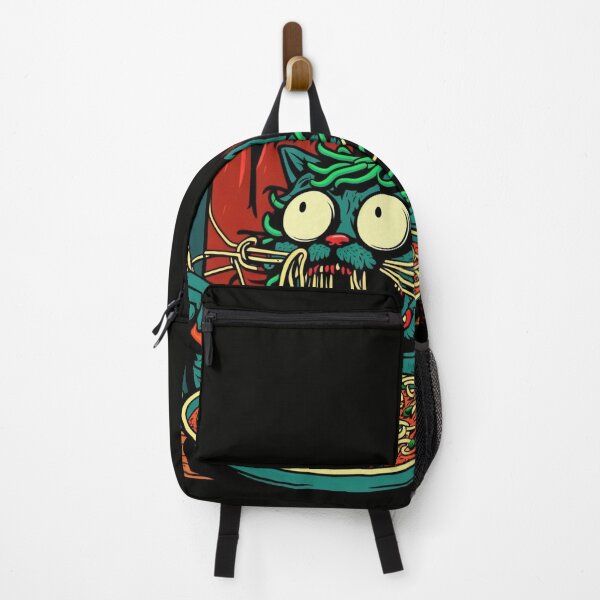 Item preview, Spaghetti eating cat vibrant colorful designed and sold by NxtGenArt.