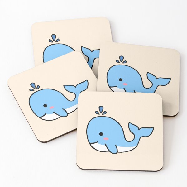 Item preview, Cute Kawaii Cartoon Whale designed and sold by 8thStreetDesign.