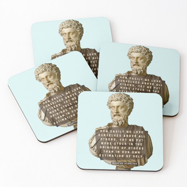 Item preview,  Marcus Aurelius portrait and quote: How easily we love ourselves above all others designed and sold by artbleed.