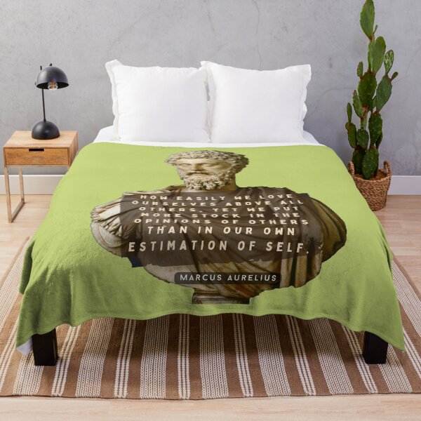 Item preview, Marcus Aurelius portrait and quote: How easily we love ourselves above all others designed and sold by artbleed.