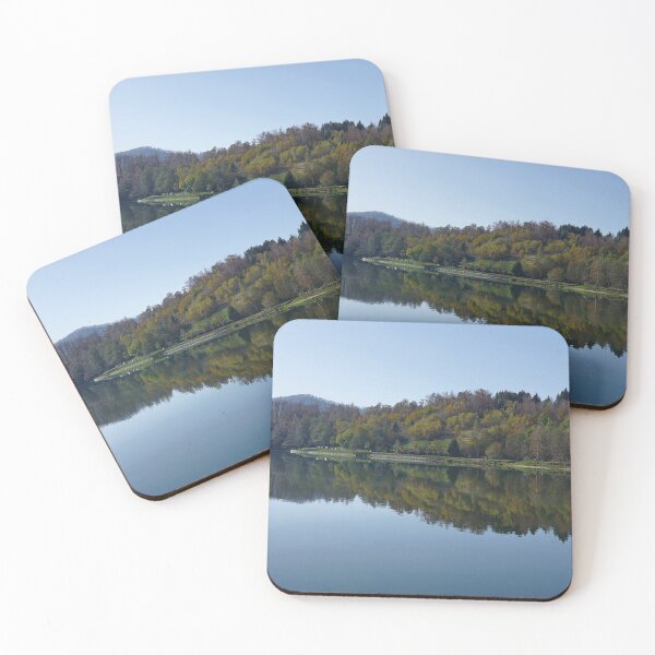 Item preview, Forest Reflection in the Clear Blue Lake Photography Art  designed and sold by ALEX PHOTO DREAMS.