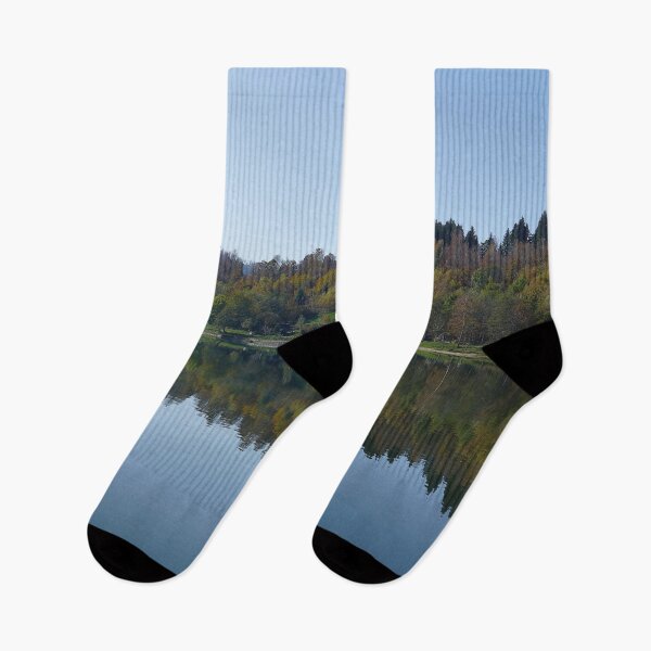 Item preview, Forest Reflection in the Clear Blue Lake Photography Art  designed and sold by ALEX PHOTO DREAMS.
