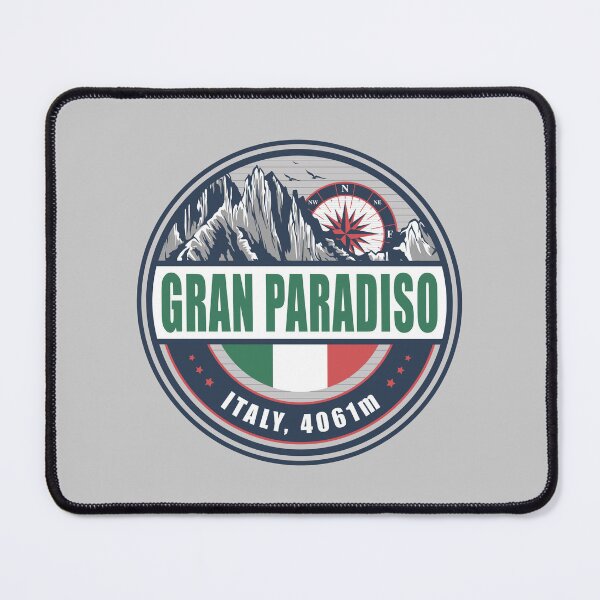 Item preview, Gran Paradiso Italy Flag Mountain Hiking Design designed and sold by CynthiaGraphics.