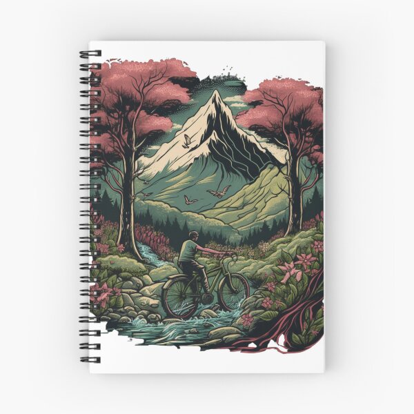 Item preview, Mountains Trees and a bike 2023  designed and sold by CernatAlin.