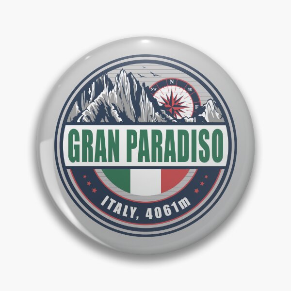Item preview, Gran Paradiso Italy Flag Mountain Hiking Design designed and sold by CynthiaGraphics.