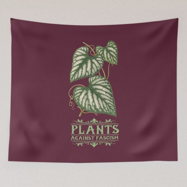 Item preview, Antifascist Plants | Colorful Artwork | Sage Green Lettering designed and sold by VintagePlantJoy.