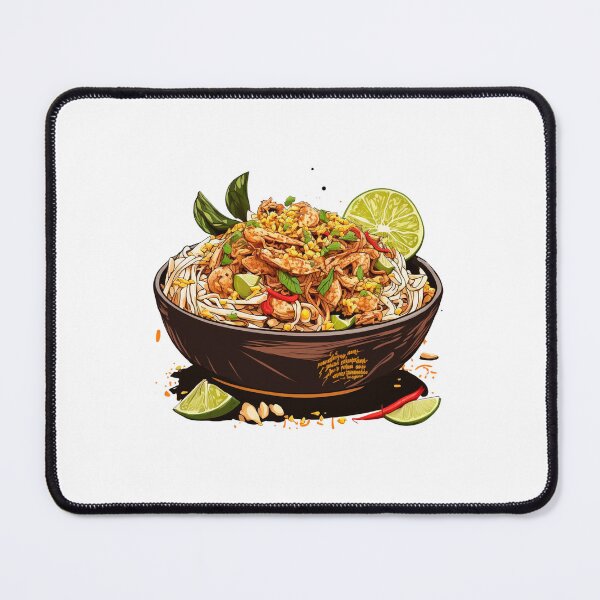 Item preview, Pad Thai dish with peanuts and lime designed and sold by RalphKingsM.