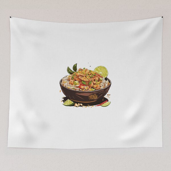 Item preview, Pad Thai dish with peanuts and lime designed and sold by RalphKingsM.