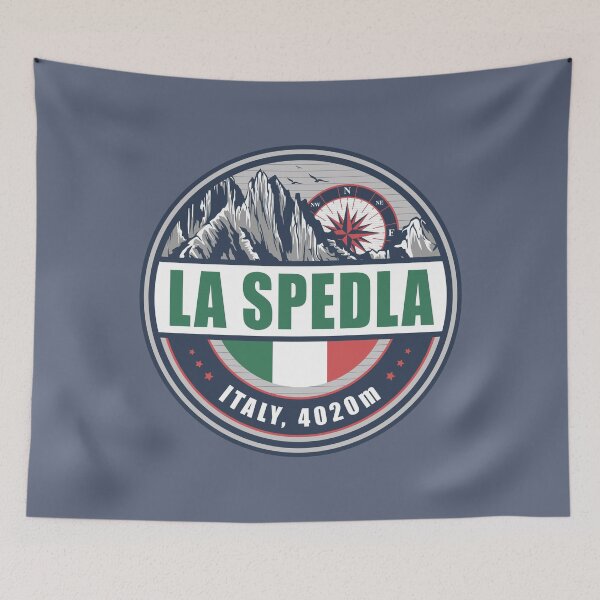 Item preview, La Spedla Italy Flag Mountain Hiking Design designed and sold by CynthiaGraphics.