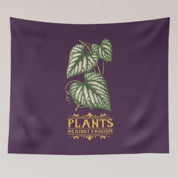 Item preview, Antifascist Plants | Colorful Artwork | Yellow Lettering designed and sold by VintagePlantJoy.