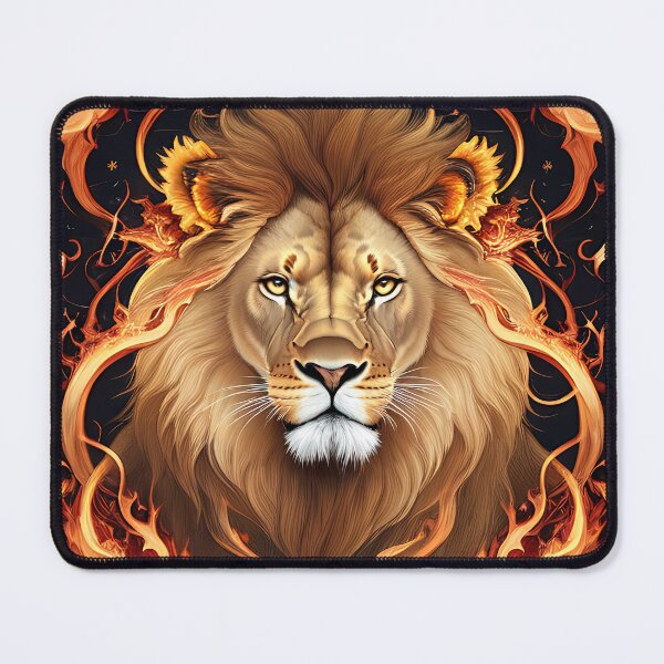 Item preview, Lion surrounded by flames art designed and sold by ChaosEdits.