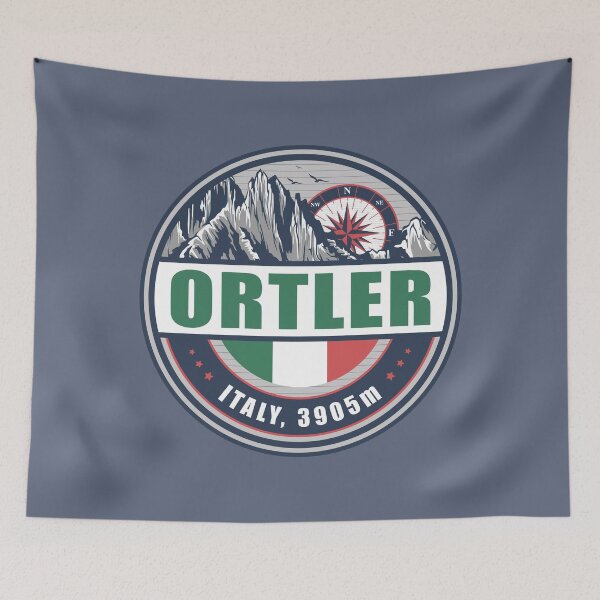 Item preview, Ortler Italy Flag Mountain Hiking Design designed and sold by CynthiaGraphics.