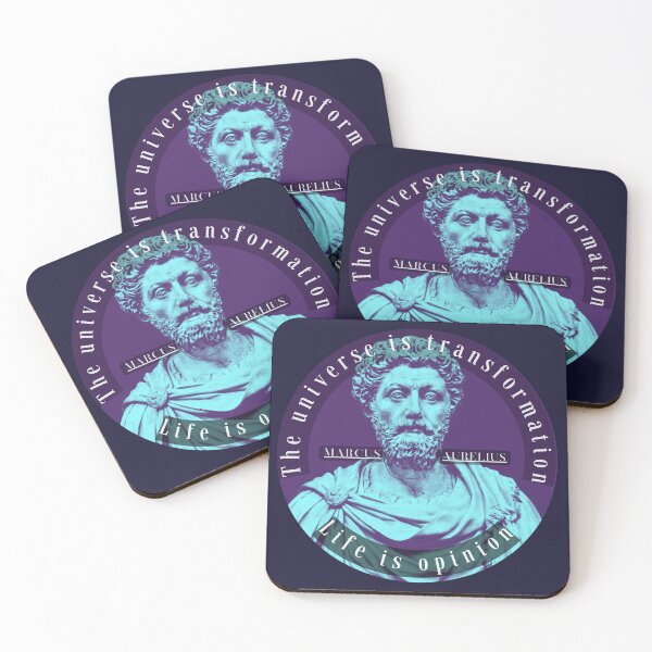 Item preview, Copy of Marcus Aurelius portrait and quote: The universe is transformation life is opinion designed and sold by artbleed.