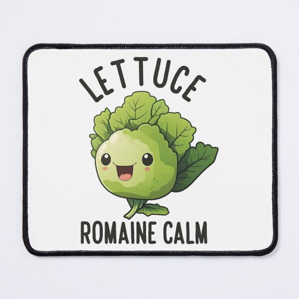 Item preview, Lettuce Romaine Calm Mindfulness Vegan Yoga designed and sold by DamnGoodDesign.