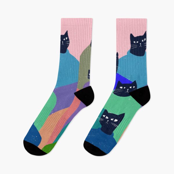 Item preview, Black cat squad with colorful sweaters designed and sold by IULIART.
