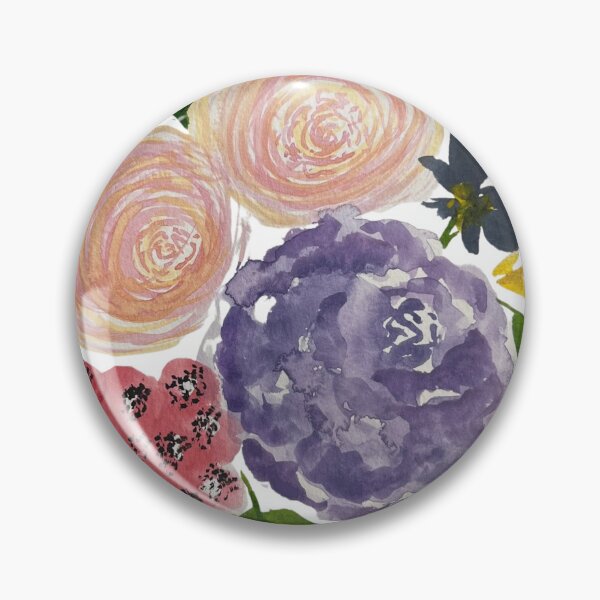 Item preview, Watercolor Florals in Pinks and Purples designed and sold by JuniperWD.