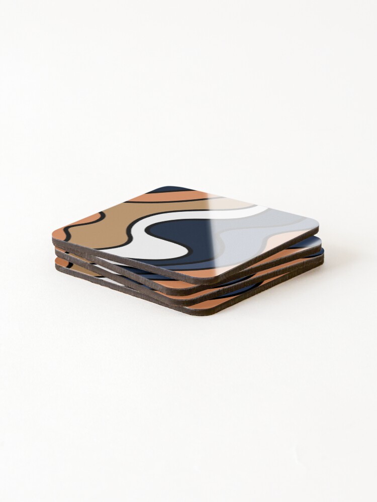 Thumbnail 4 of 5, Coasters (Set of 4), Copper Pattern designed and sold by ZonurePatterns.