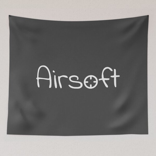 Item preview, Airsoft white text with a crosshair, for airsoft lovers designed and sold by EmeraldeaArt.