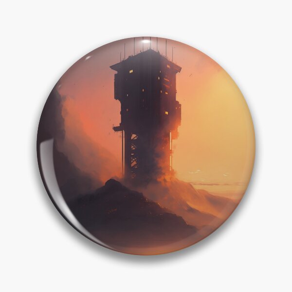 Item preview, Epic Tower Standing In A Hazy Landscape  designed and sold by ByDigitalDream.